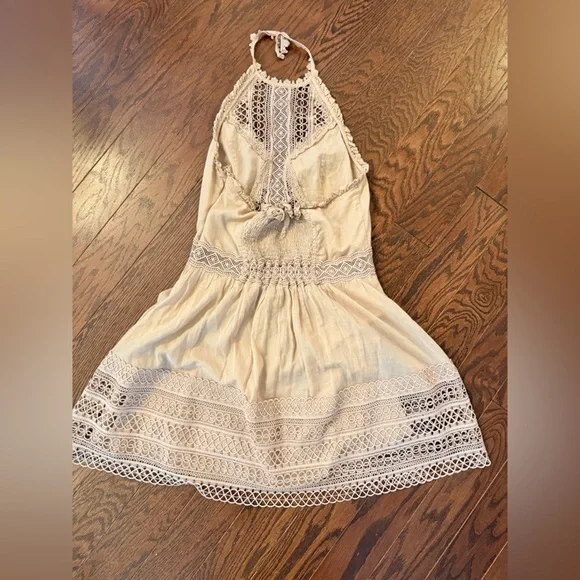 Charo  ruiz Ibiza Andrea dress halter taupe color size M - Picture 3 of 7